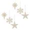 4" Ceramic Star & Snowflake Ornaments Set